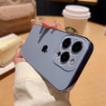 thumbnail image 4 of Funda De Lente De Vidrio Esmerilado Para IPhone 11 13 12 14 Pro Max 14pro Carcasa De PC Chapado, 4 of 4