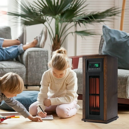 Lifesmart - 23 Inch Tower Heater with Oscillation - Brown