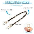 thumbnail image 2 of Uxcell 2 Pcs Leather Purse Handle Straps, 12 Inch Chain Straps Replacement DIY Flat Chain Straps, Black, 2 of 7