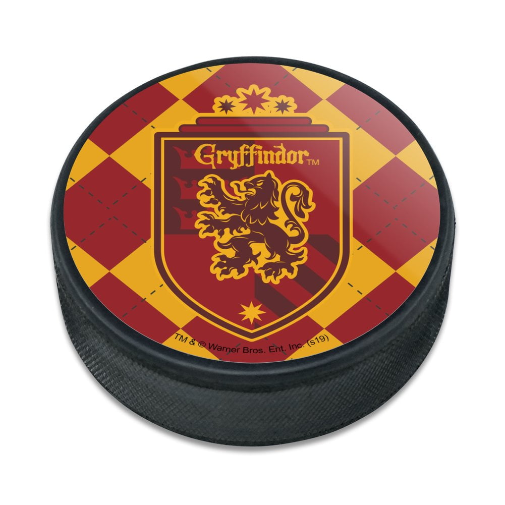 Harry Potter Gryffindor Plaid Sigil Ice Hockey Puck