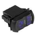 thumbnail image 1 of Voltímetro digital dual de LED azul para coche, CC 10 V-60 V, universal, para baterías de camionetas, autocaravanas y vehículos todo terreno., 1 of 1