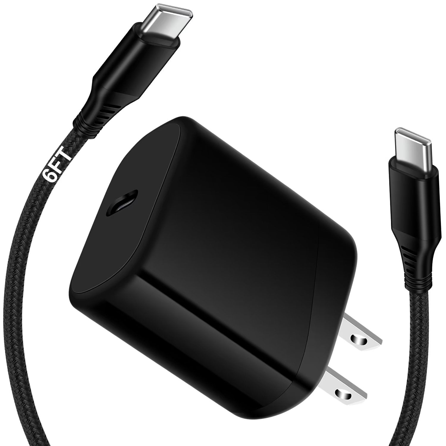 USB C Block,FiveBox 20W PD USB C Charger Block and 1pc Android Type C