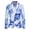 Blue, variant on QENGING Men's Suit Jacket Suit Casual Splash Printing Single Blazer Suit Business Suit for Home Party Outdoor