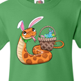 thumbnail image 3 of Inktastic Easter Cute Snake with Basket and Bunny Ears Youth T-Shirt, 3 of 4