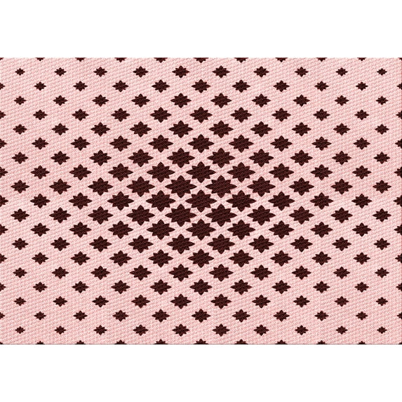 Ahgly Company Machine Washable Indoor Rectangle Transitional Light Rose Pink Area Rugs, 8' x 10'