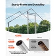 thumbnail image 3 of KFFKFF Large Metal Chicken Coop, Poultry Enclosure, Rabbits Hens Ducks Geese PE, Galvanized Carbon Steel, 9.8 x 3.3 x 6.6 ft 1 count, 3 of 9