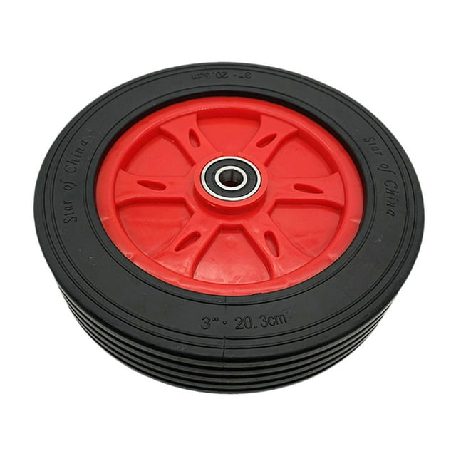 Rueda de triciclo para niños, conjunto de ruedas de triciclo, piezas de reparación, triciclo giratorio preescolar Rueda trasera roja