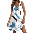 thumbnail image 2 of Xixinqiwan Sundresses for Women,Women's Summer Print Dresses with Pocket Sleeveless V Neck Dress,Comfy Cotton Dress Resort Vacation Outfit, 2 of 6