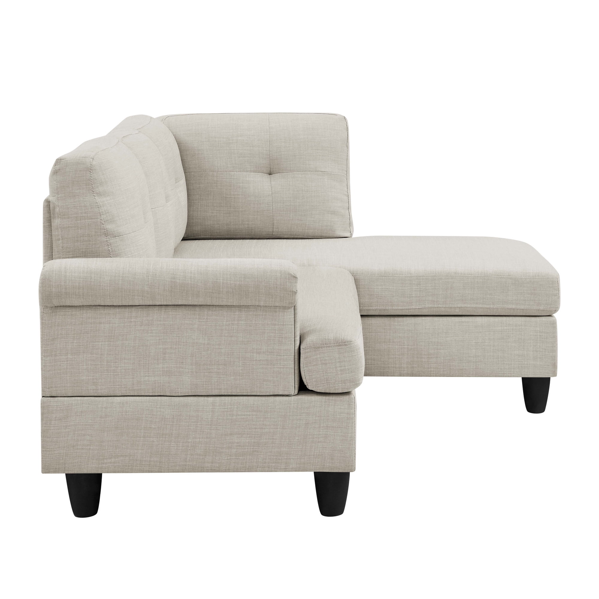 Aukfa 78" L shape Sectional Couch Deep Seat Sofa with Right Chaise for Home Office, Beige