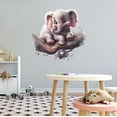 thumbnail image 2 of Cute Cartoon Happy Elephant Relaxing Animal Wall Art Sticker Designs Vinyl Stickers For Home House Walls Rooms Windows Bedroom Decoration Size (26x26 inch), 2 of 3
