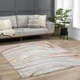 thumbnail image 5 of BoutiqueRugs Liverpool Modern Abstract Area Rug - Contemporary Marble Print Carpet for Living Room - Gray, Pink - 2' x 3', 5 of 12