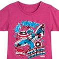 thumbnail image 3 of Marvel Captain America - Stickers - Toddler and Youth Girls Fitted Short Sleeve Graphic T-shirt, 3 of 5