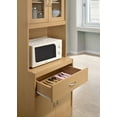 thumbnail image 5 of Hodedah Kitchen Cabinet with 1-Drawer, plus Space for Microwave in Beech, 5 of 6