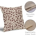 thumbnail image 4 of Burgundy Floral Pillow Covers 18x18 Set of 2 Vintage Rustic Old Style Cute Small Flower Burgundy Red Cream Print Decorative Outdoor Pillowcases Farmhouse Throw Cushion Case Decor for Couch Sofa Bed, 4 of 6
