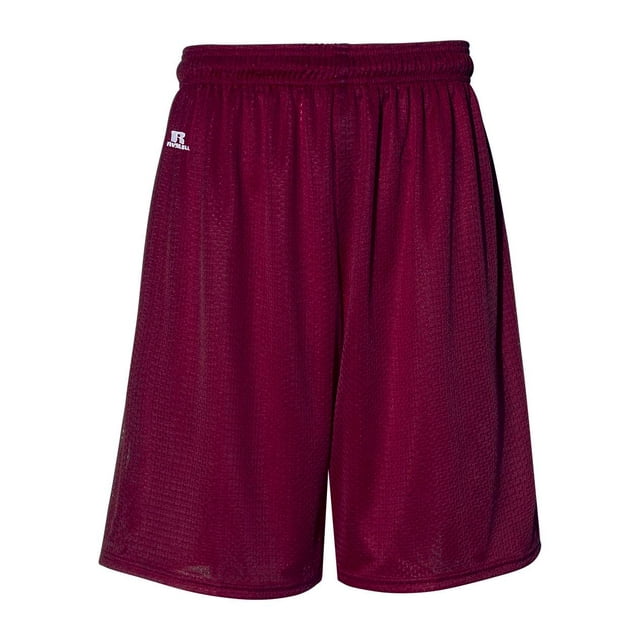 Russell Athletic Shorts en Tricot Mesh Dri-Power 9, L, Marron
