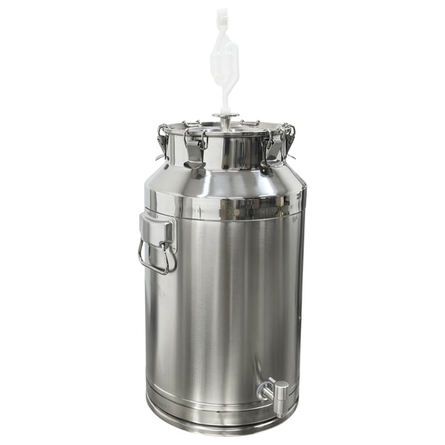 Réservoir de Fermentation 35L Réservoir de Stockage de Fermenter Alimentaire en Acier Inoxydable 304 avec Robinet