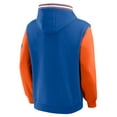 thumbnail image 5 of Men's Fanatics  Blue/Orange New York Knicks Half Court Shot Clock Fastbreak Hoodie, 5 of 5