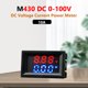 thumbnail image 5 of Hugtrwg DC0-100V Amp Volt Gauge Dual LED Medidor corriente voltaje digital (Rojo Azul 10A), 5 of 9