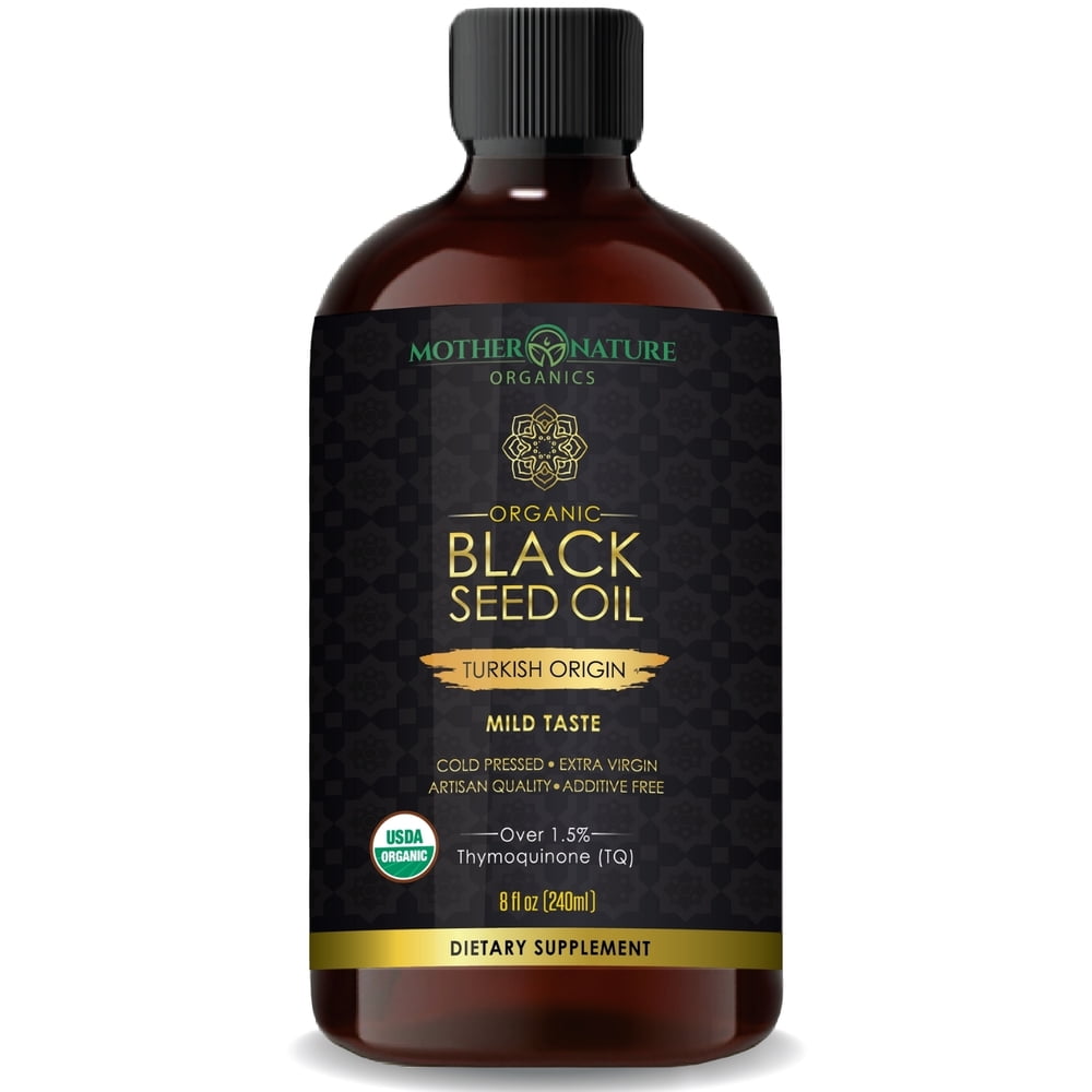 Mother Nature Organics Black Seed Oil From Turkey 8oz, 100 Pure