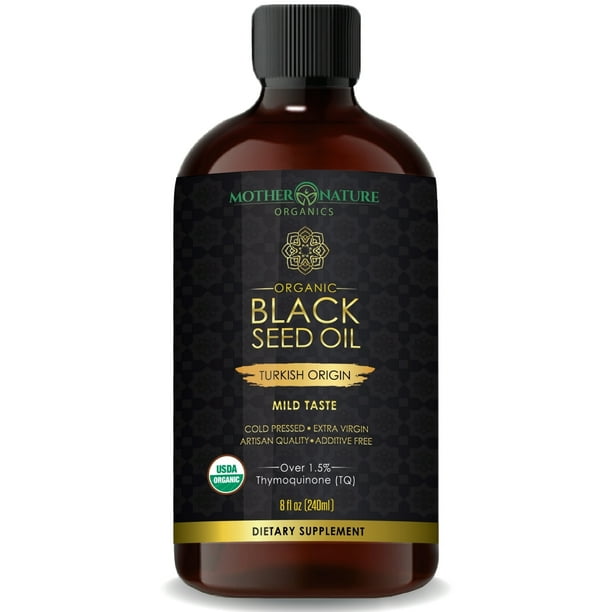 Mother Nature Organics Black Seed Oil From Turkey 8oz, 100% Pure ...