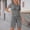 Grey, variant on Short Set Two Piece Outfits Sets Short Sleeve T Shirt & Shorts Summer Clothes Vacation Outfits for Women