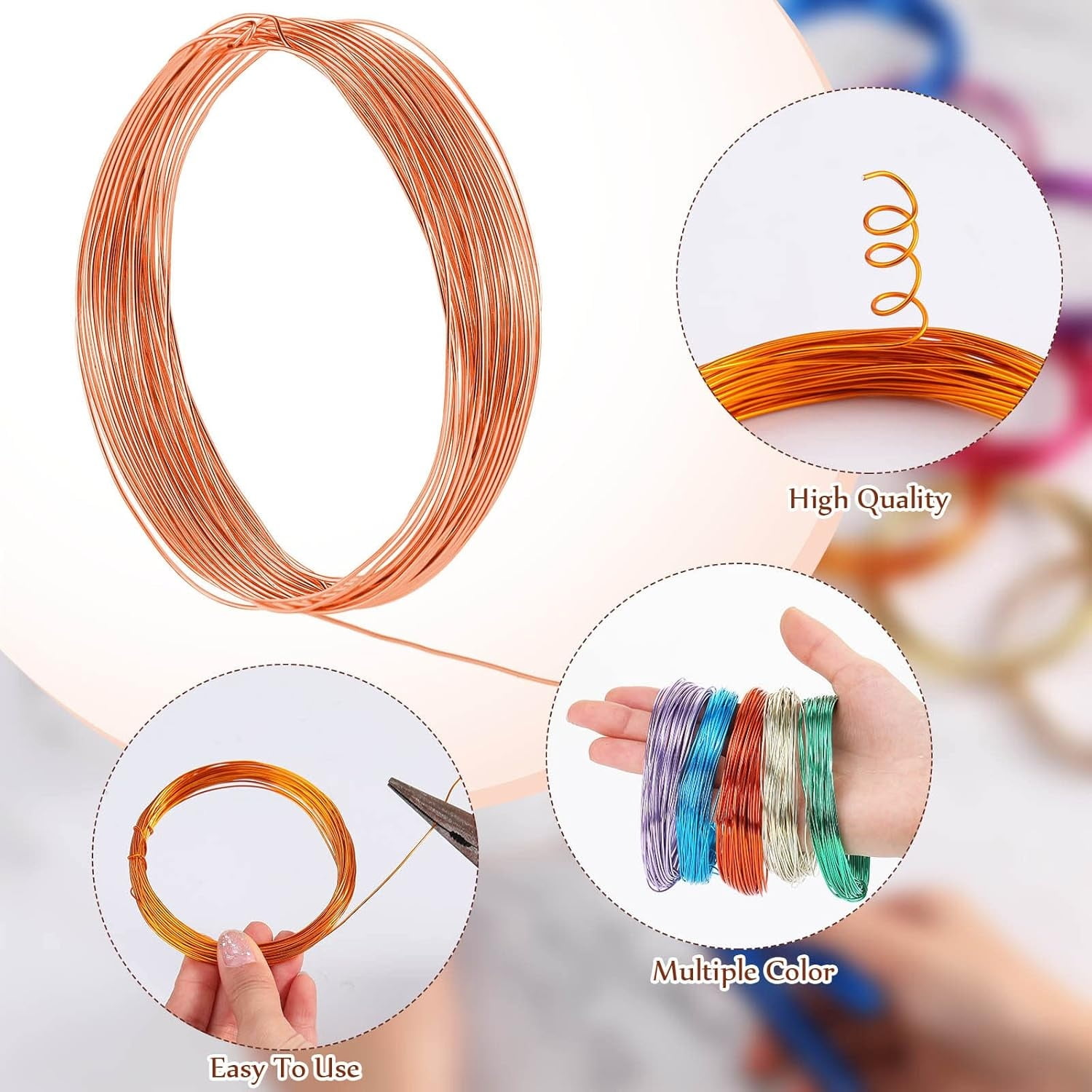 DIY Craft Aluminum Wire,Bexikou 26 Colors Flexible Floral Jewelry Beading Wire,Aluminum Craft Wire for Jewelry Making,DIY Crafts,DIY(20 Gauge, 0.8mm)