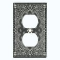 thumbnail image 2 of Metal Light Switch Plate Cover Black Floral Bandana Paisley Tile Pattern TIL046, 2 of 13