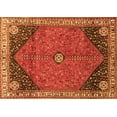 thumbnail image 1 of Ahgly Company Indoor Rectangle Medallion Orange Traditional Area Rugs, 7' x 10', 1 of 1