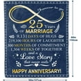 thumbnail image 2 of 25th Wedding Anniversary Blanket Gifts for Couple, 25th Silver Anniversary Wedding Gifts, 25th Year Anniversary, 25th Anniversary Throw Blanket Gifts Ideas for Wife Husband Him Her 60"x50", 2 of 6