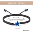 thumbnail image 2 of Small Star Cremation Bracelet for Ashes Stainless Steel Urn Adjustable Braided Rope Bangle Keepsake Human Pet Ashes Holder for Love Ones, 2 of 7