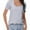 greystripe, variant on Women's Puff Sleeve Square Neck T-Shirt Loose Casual Short Sleeve Elegant Business Work Shirt Summer T-Shirt
