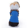 thumbnail image 6 of Small Dog Harness Jacket Hooded,Pet Coat Cold Weather Warm Vest Jacket with Harness,Dog Waterproof Windproof Cotton Costume for Puppy Small Medium Dogs Blue Brown M, 6 of 7