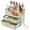 Green, variant on Countertop Makeup Organizer with Drawers, 3 Tier Cosmetic Storage Box with Beauty Accessories Set, Vanity Bathroom Counter Dresser Skincare Display Case for Lipsticks, Beauty Palettes, White