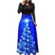 thumbnail image 1 of Vestidos Para Mujer Otoño Árbol de Navidad Estampado Manga Larga Cuello Redondo Vestido Largo Playa Casual Maxi Sundress Odeerbi ODB145567, 1 of 6