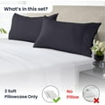 thumbnail image 2 of SGI Bedding 600 TC Pillowcase Set Dark Gray Color 2 Piece Euro Sham Size, 2 of 5