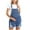 Blue, variant on FAIWAD Maternity Denim Shorts Romper with Adjustable Straps, Short Jean