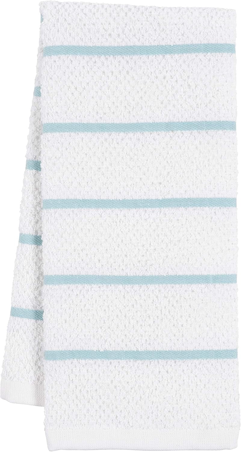 KAF Home Ayesha Curry Cotton Kitchen Towels Set, Absorbent Dish Towels, 18” x 28”, Aqua, 6 Pack