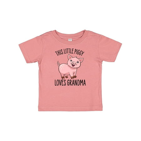 

Inktastic This Little Piggy Loves Grandma- cute Gift Baby Boy or Baby Girl T-Shirt