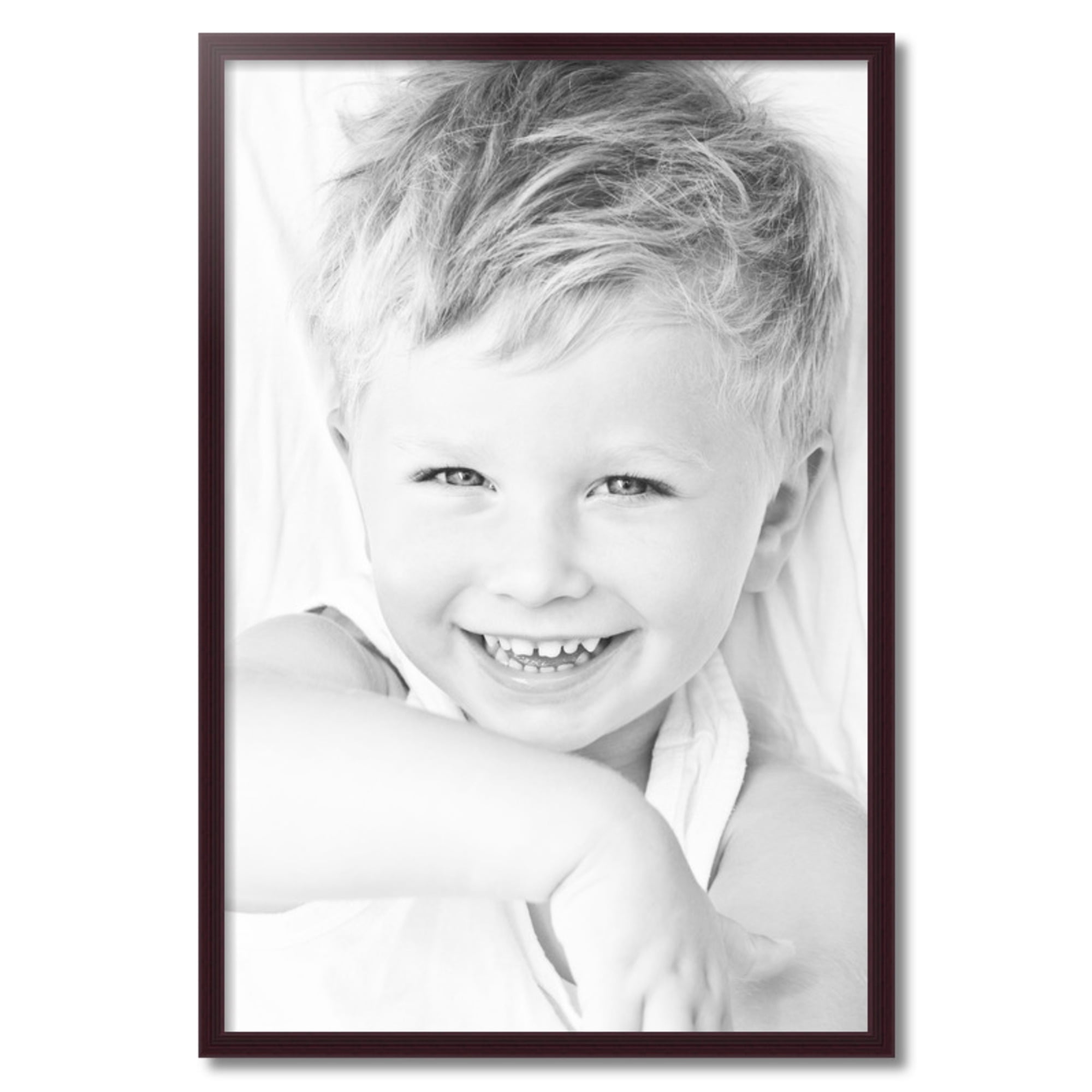 ArtToFrames 24" x 36" Brown Picture Frame, 24x36 inch Red Wood Poster Frame (WOM-4092)