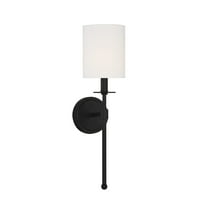 Trade Winds Fiona 1-Light Wall Sconce in Matte Black