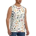 thumbnail image 2 of Bingfone Watercolor Floral Pattern Men's Tank Tops Workout Sleeveless Tee Shirts Running Beach Tanks for Men-XX-Large, 2 of 8