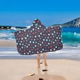 thumbnail image 2 of Yayeee Kids Hooded Towel with Hand Pockets Beach Soft Absorbent Bath Wrap 50 x 23.5 inch, Red White Stars, 2 of 5