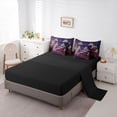 thumbnail image 5 of Erosebridal Racing Car Twin Bedding Sets for Kids Boys, Gradient Pink Honeycomb Bedding Comforter Set, Black Reversible, 7pcs, 5 of 6