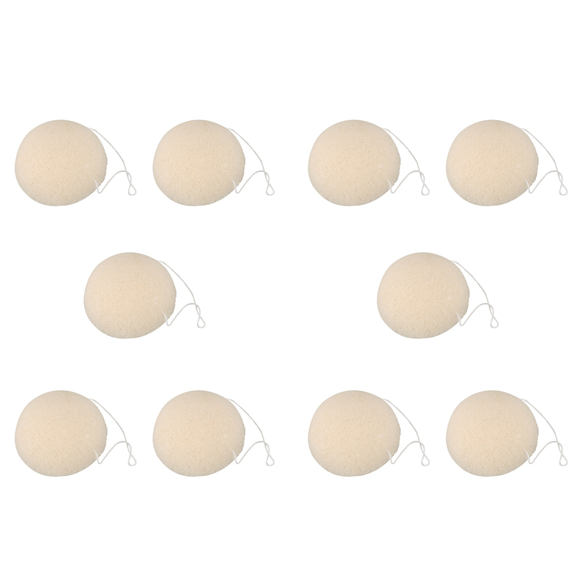 10X Face Natural Konjac Cleaning Sponge - White