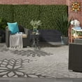 thumbnail image 2 of Nourison Aloha 9' x 12' Silver Grey Tropical Rug, 2 of 10