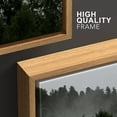 thumbnail image 4 of wall26 - 3 Piece Framed Canvas Wall Art - Landscape with Mountain with Fog - Modern Home Art Stretched and Framed Canvas Ready to Hang - 16"x24"x3 Natural, 4 of 5