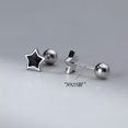 thumbnail image 6 of EOEMY 6mm Black Star Stud Earrings 925 Sterling Silver Womens Jewellery New Screw Back, 6 of 6