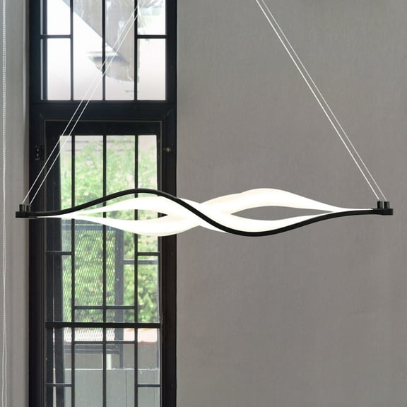 Luxury Minimalist Chandelier, Matte Black, UQL5080