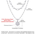 thumbnail image 4 of KeyStyle Layered Initial Necklace for Women Stainless Steel Layered Paperclip Link Chain Set Alphabet Letter Pendant Necklaces Birthday Valentines Jewelry Gifts for Girlfriends Wife, 4 of 10