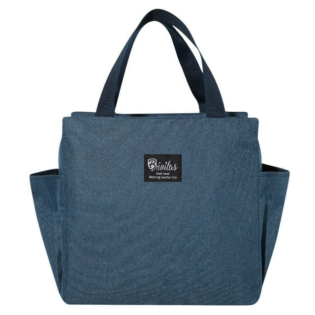 WREESH Lunch Box Storage Bags Thermal Insulated Canvas Tote Pouch Kids School Bento